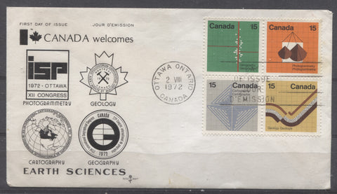 Rose Craft first day cover of the 1972 Earth Sciences Issue of Canada