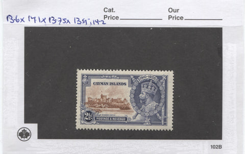 2.5d 1935 Silver Jubilee stamp of the Cayman Islands