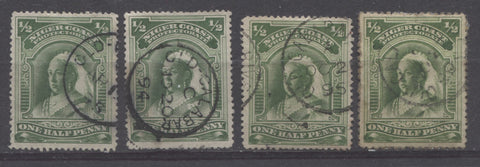 Old Calabar CDS cancels on the halfpenny Queen Victoria stamp from the second Waterlow Issue of Niger Coast Protectorate