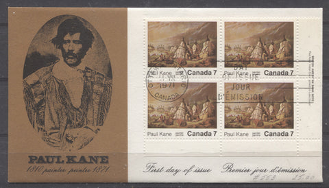 Official Canada Post First Day Cover of the 1971 Paul Kane Issue of Canada