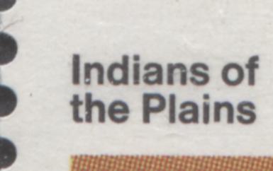 The Short N in Plains on the 1972 Plains Indians stamps of Canada
