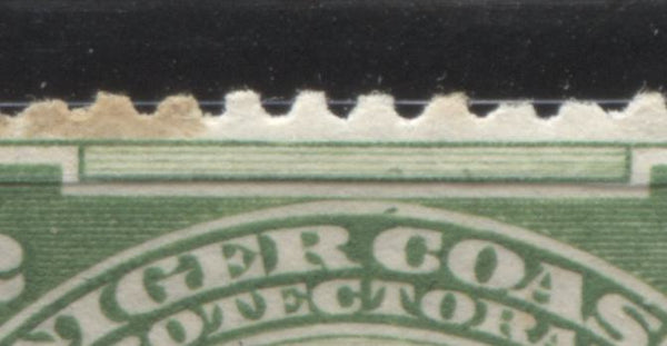 Spur above C of Coast on the halfpenny Queen Victoria stamp from the second Waterlow Issue of Niger Coast Protectorate