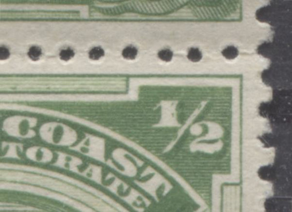 Position 60 re-entry on the halfpenny Queen Victoria stamp from the second Waterlow Issue of Niger Coast Protectorate