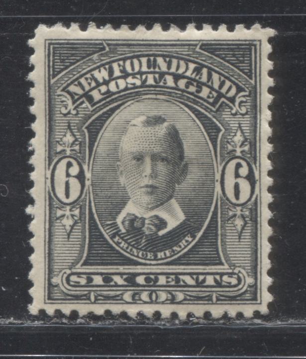 Lot 26 Newfoundland # 109 6c Deep Grey Prince Henry, 1911-1919 Royal Family Issue, A VFOG Example, Line Perf. 14.2