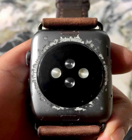 42mm Aluminum Apple Watch with Sweat Damage and Corrosion