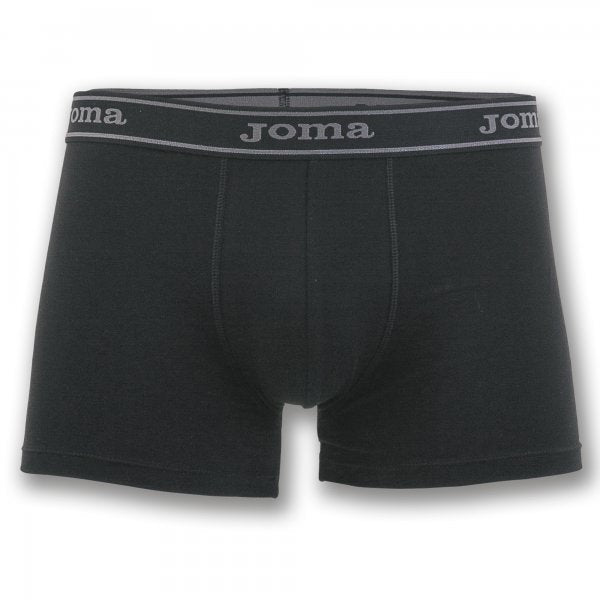 JOMA BOXER BRIEFS COTTON BLACK -PACK 2-