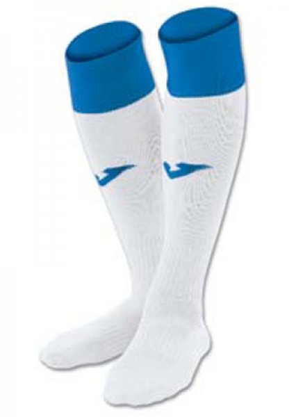 JOMA FOOTBALL SOCKS CALCIO 24 WHITE-ROYAL -PACK 4-
