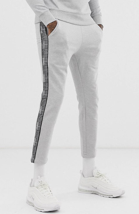 grey check joggers