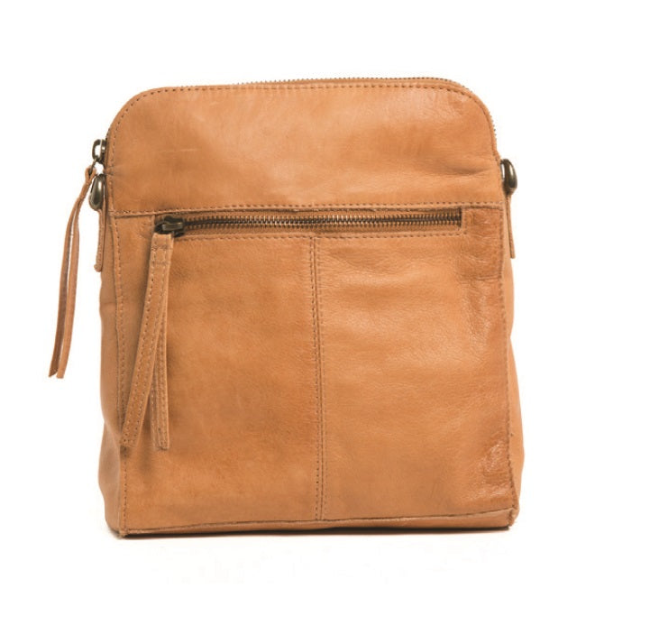 khaki sling bag