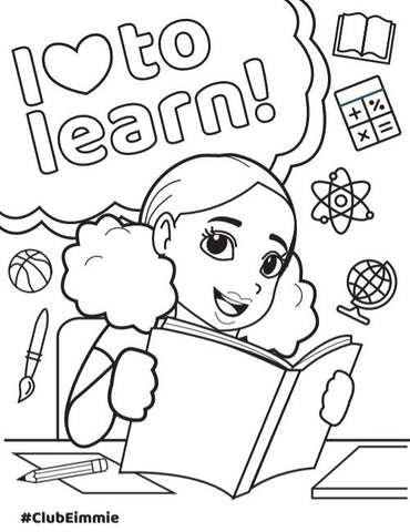 kaylie back to school coloring sheet