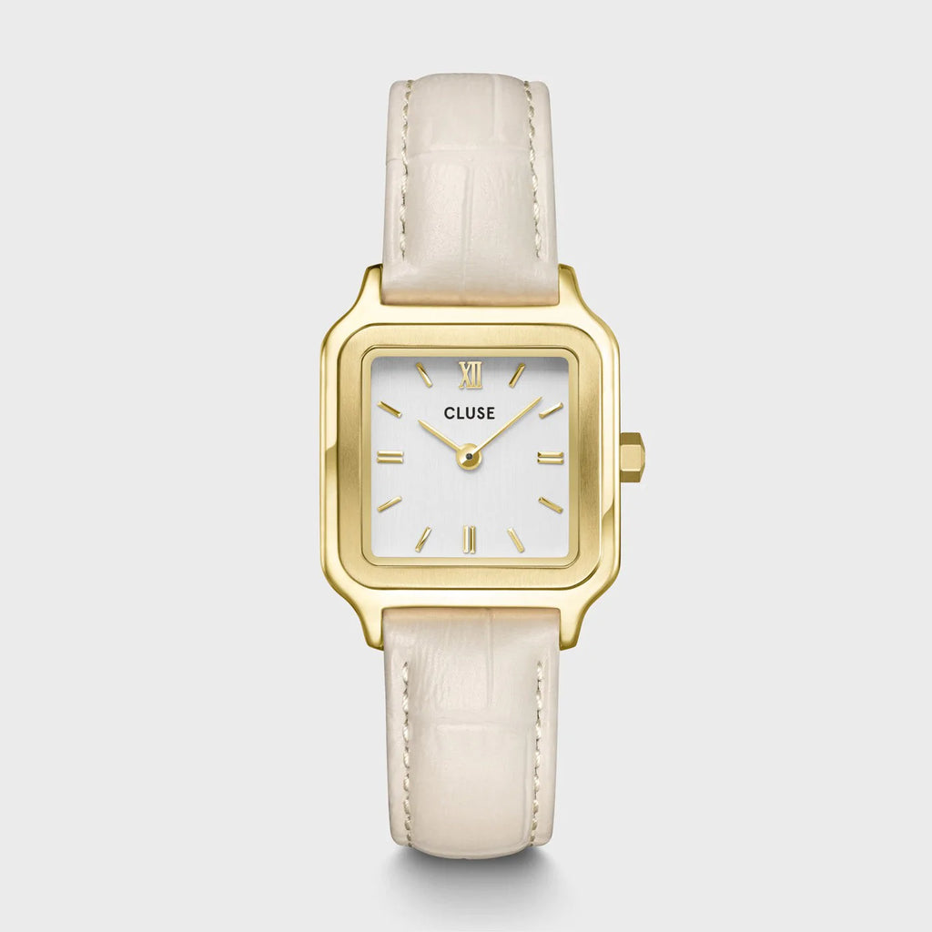 Reageer Aanleg Uitwisseling CLUSE Gracieuse Petite Horloge Dames CW11804 Goudkleurig/Wit, Vierkant -  Officiële CLUSE Store