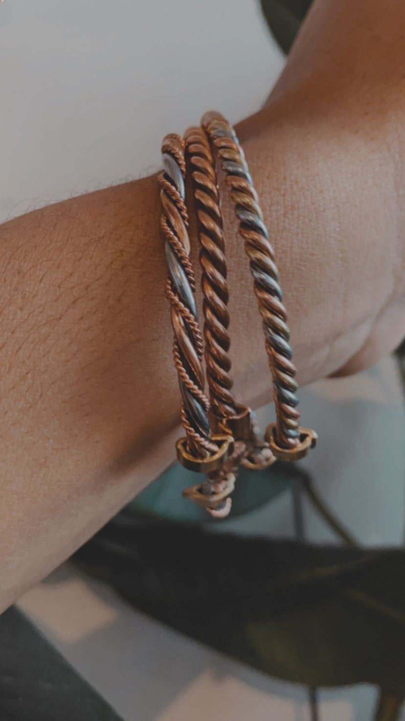 3pc Kenyan Metal Twist Bracelets (Made in Kenya π°πͺ)