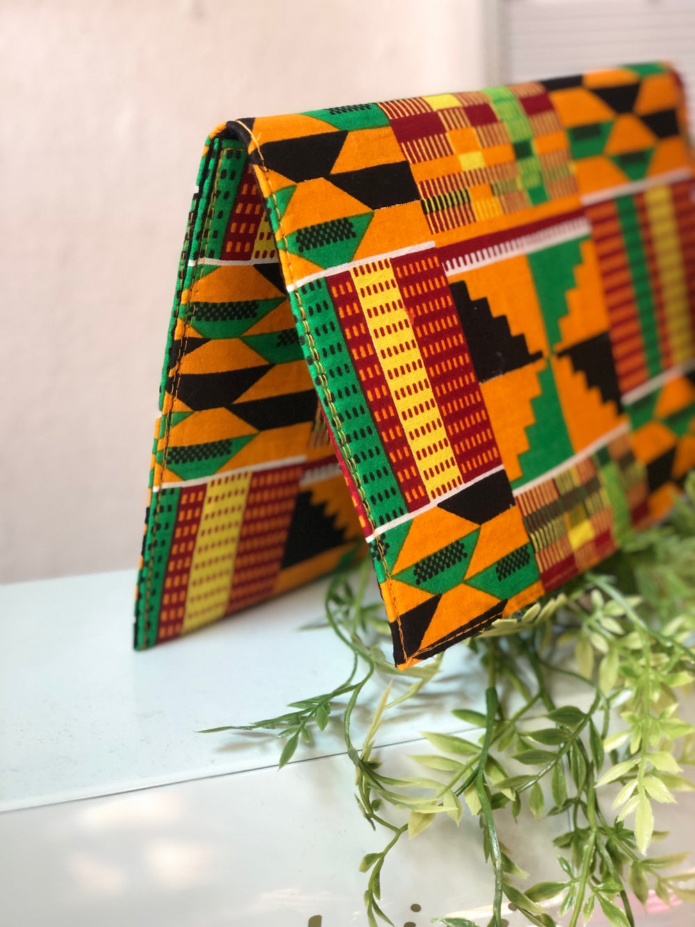 Kente Fold Over Clutch (w/ magnetic clasp)