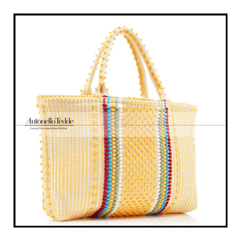 Antonello Tedde clutch bag hand-woven in Italy 