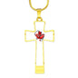 CJG logo cross engravble necklace