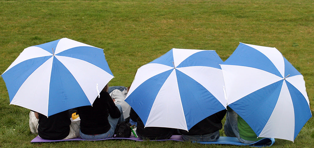 Picnicking in hte rain