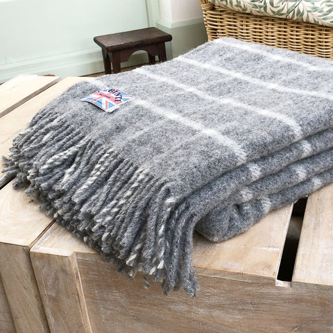 Grey wool blanket