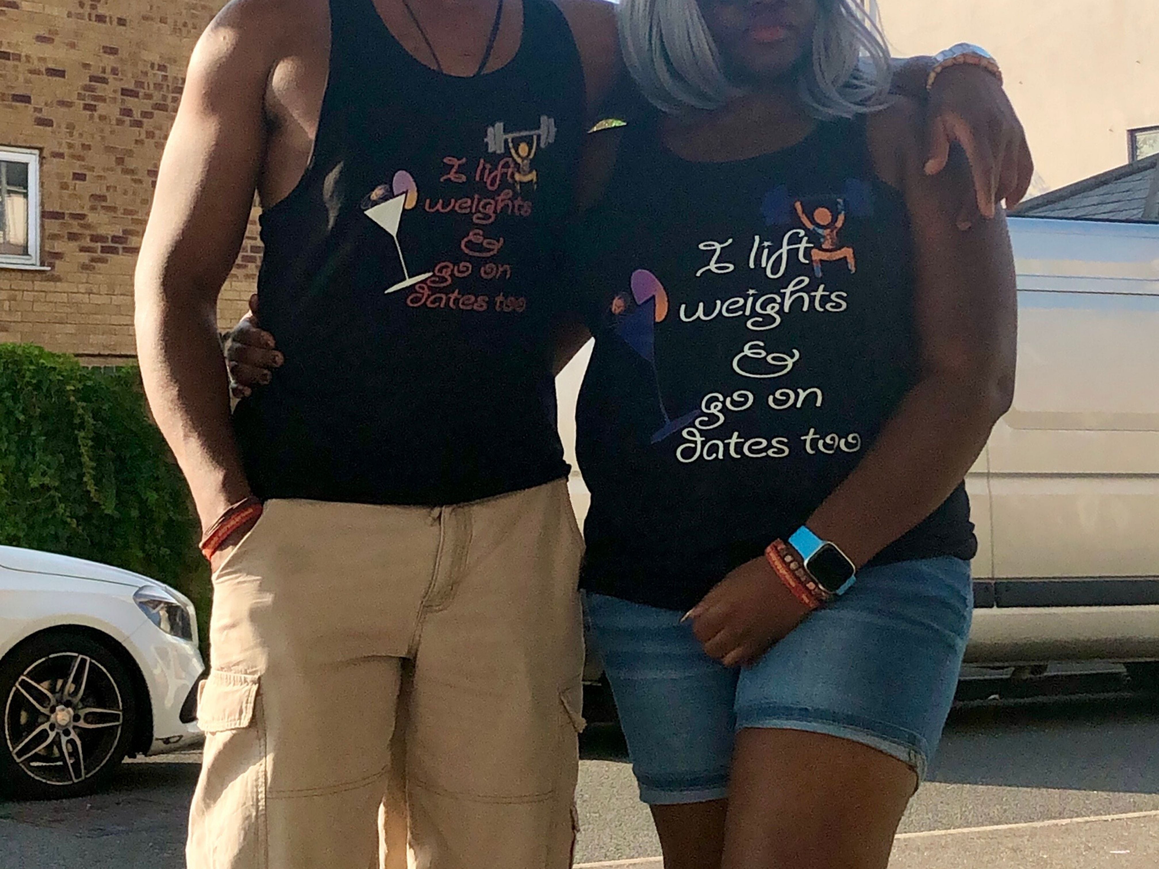 I lift weights and go on dates too flyersetcinc Activewear tank top