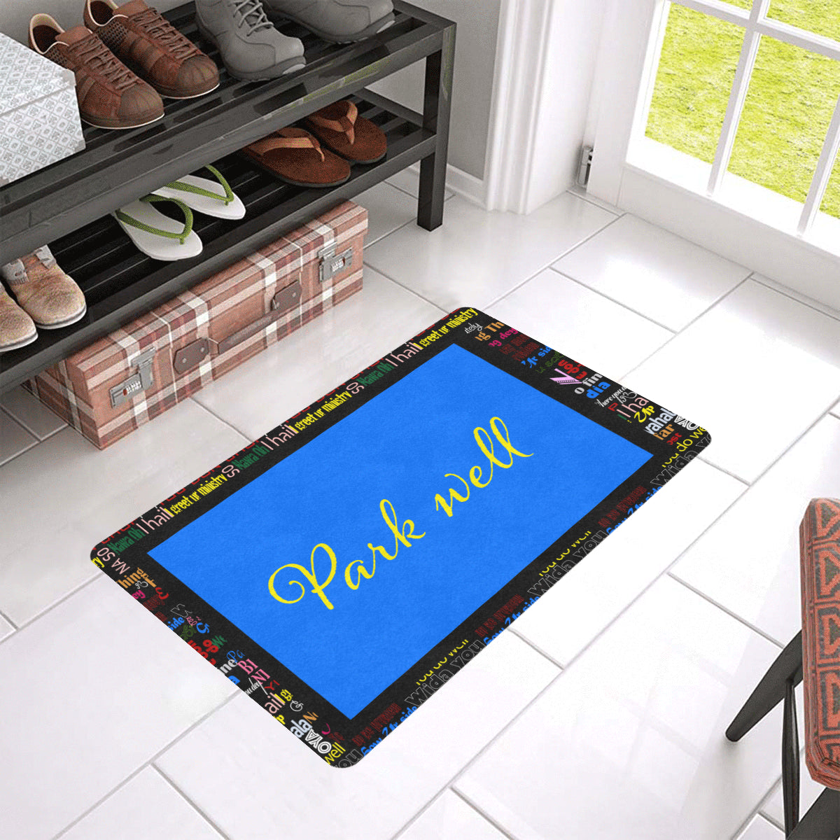 Park Well' flyersetcinc Pidgin Print Doormat