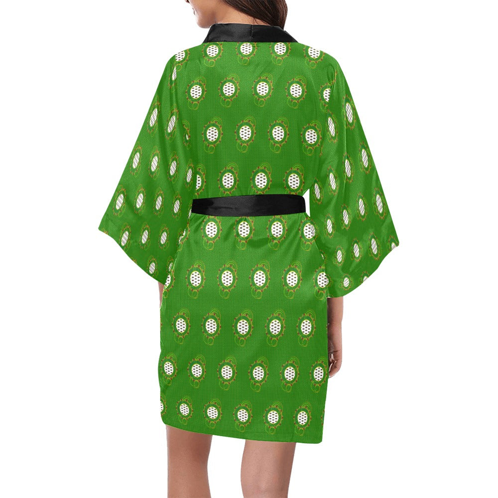 Ankara Adaeze Green Kimono Robe Coverup