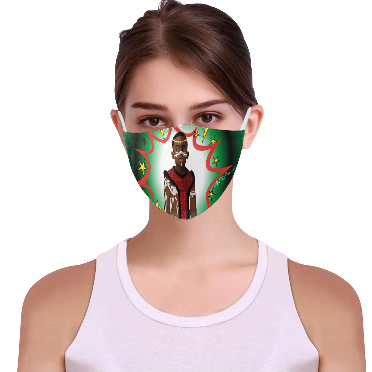 flyersetcinc Warrior Prince Cotton Fabric Face Mask with Filter Slot & Adjustable Strap (Pack of 5) - Non-medical use