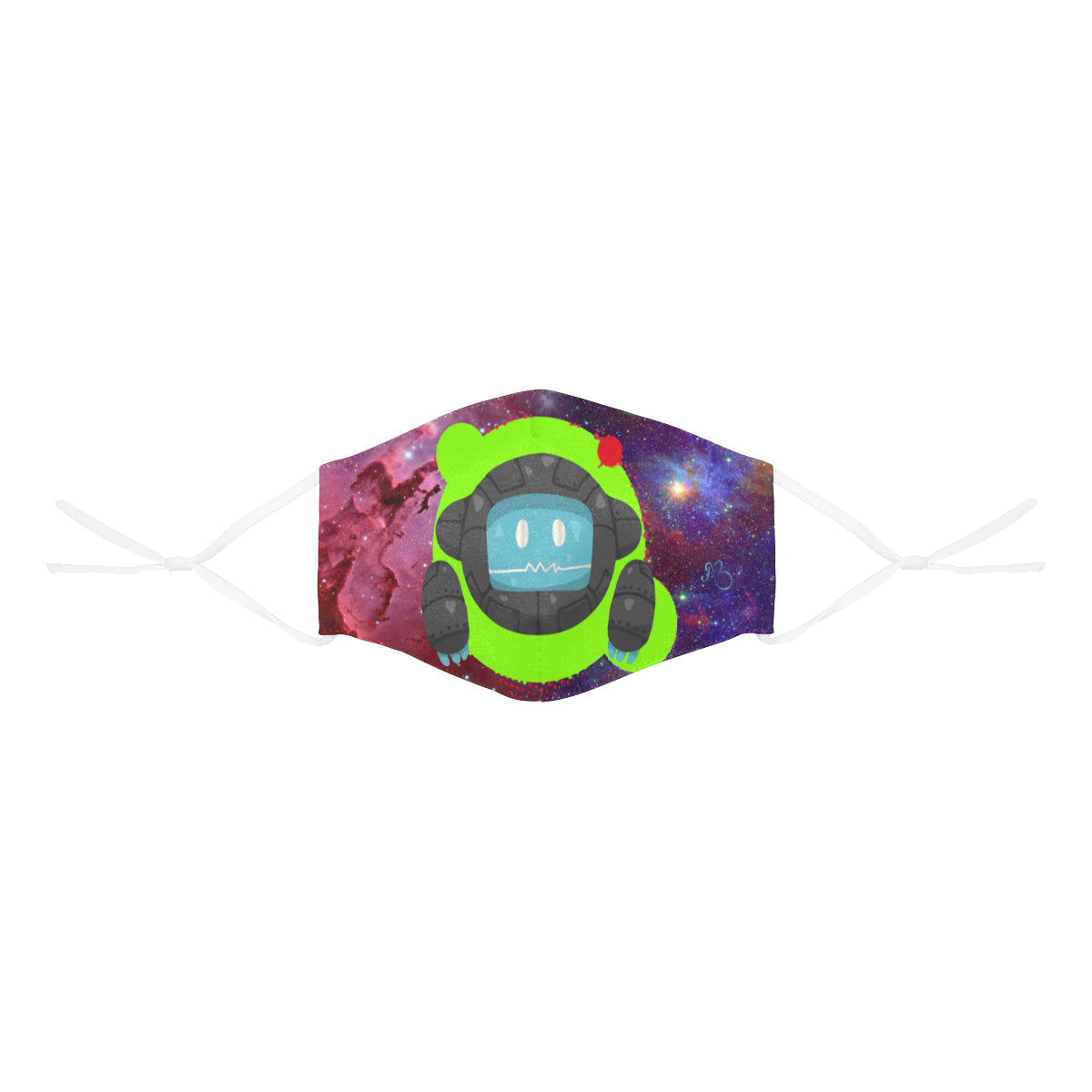 Astronaut Neon Cotton Fabric Face Mask with Filter Slot & Adjustable Strap - Non-medical use (2 Filters Included)