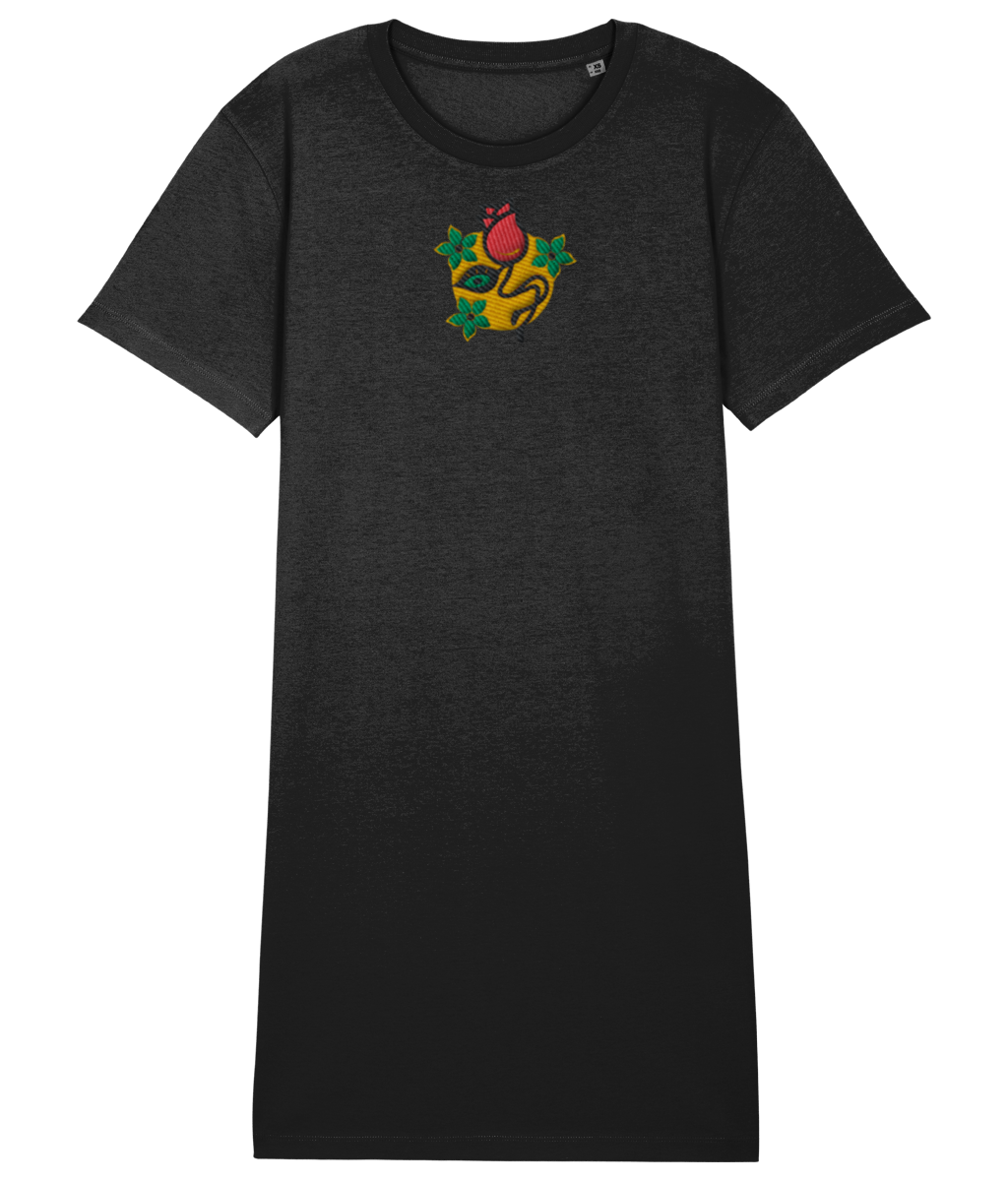 Soul full of sunshine embroidered Tshirt Dress