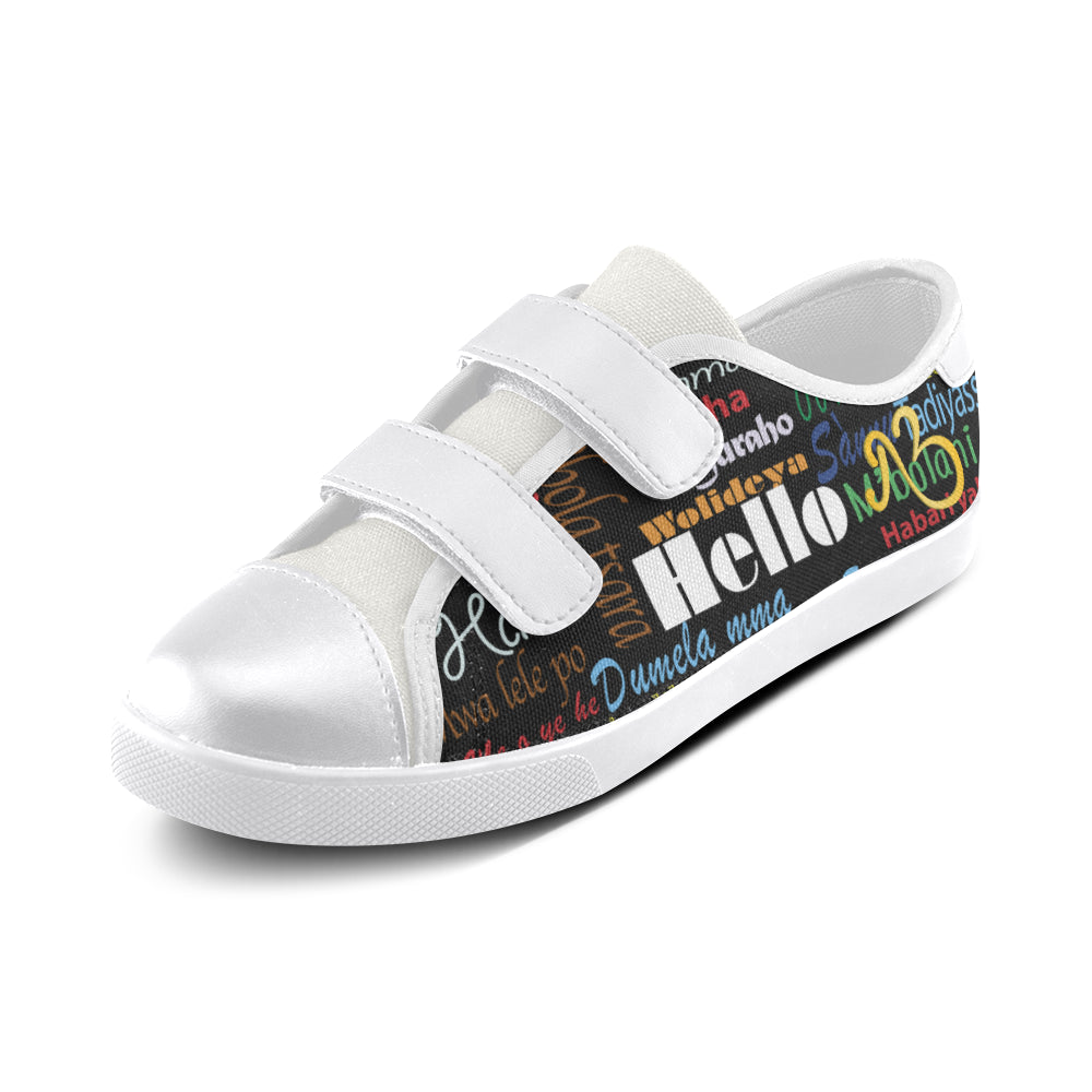 flyersetcinc Kids Hello Velcro Canvas