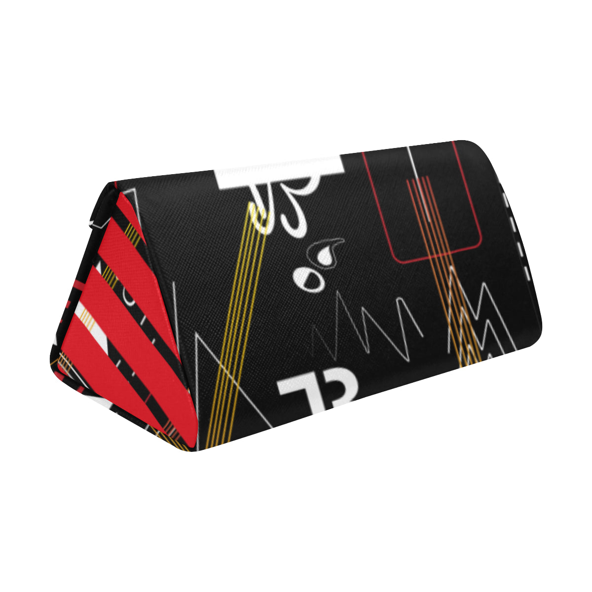 flyersetcinc Linear Print Foldable Glasses Case