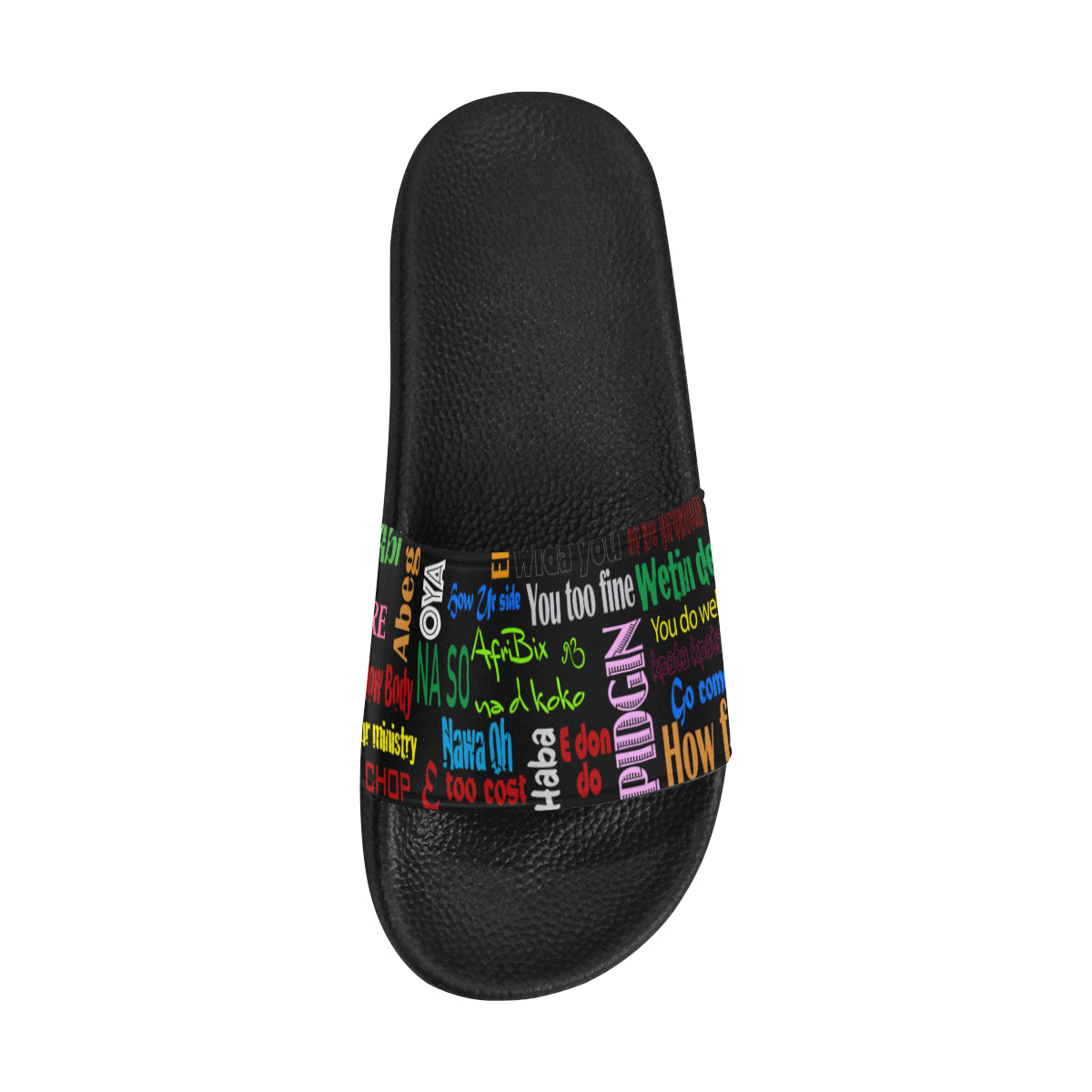 flyersetcinc Pidgin Print Unisex Slides