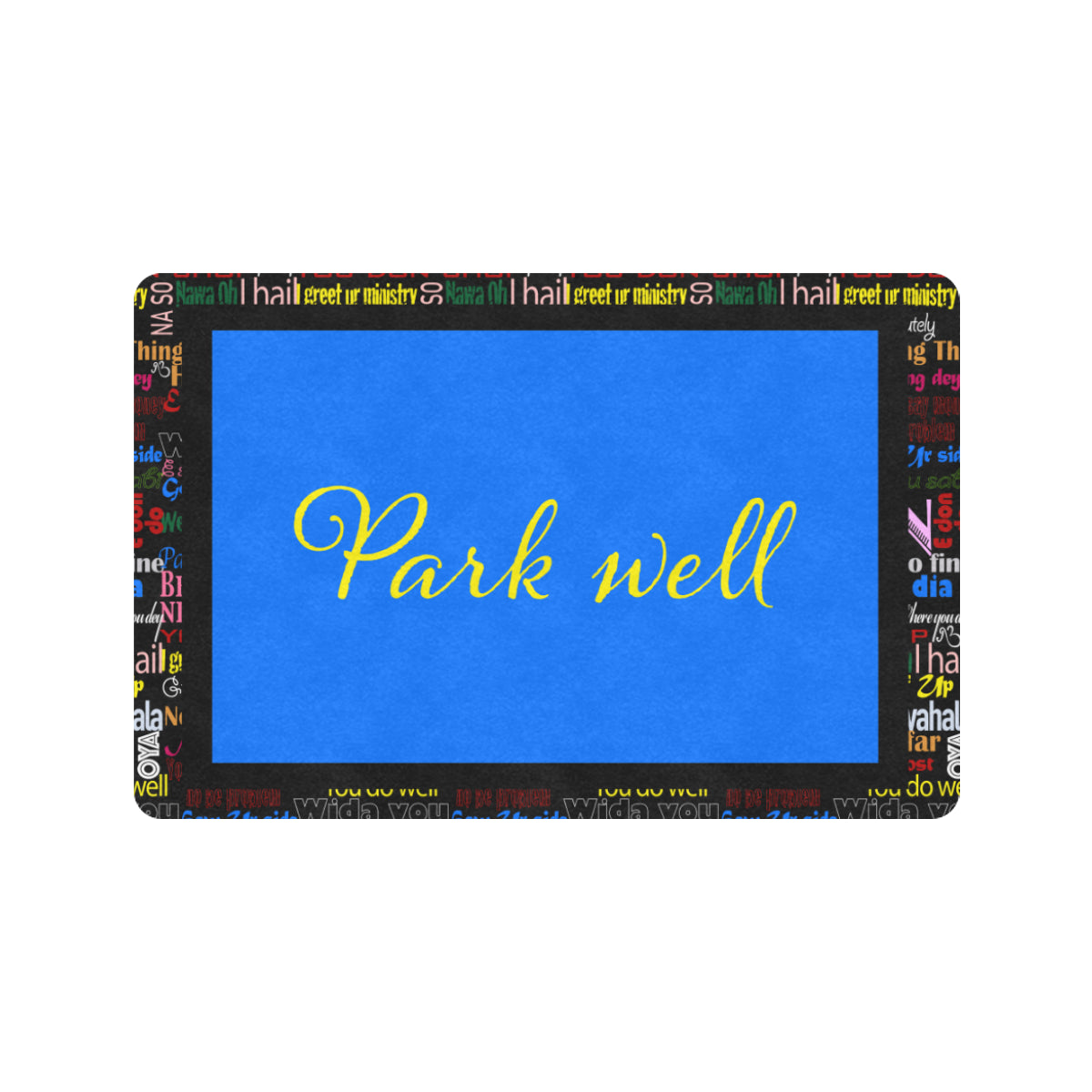 Park Well' flyersetcinc Pidgin Print Doormat