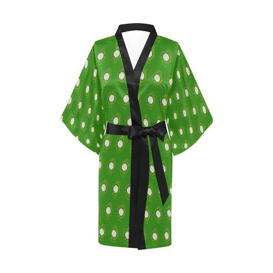 Ankara Adaeze Green Kimono Robe Coverup