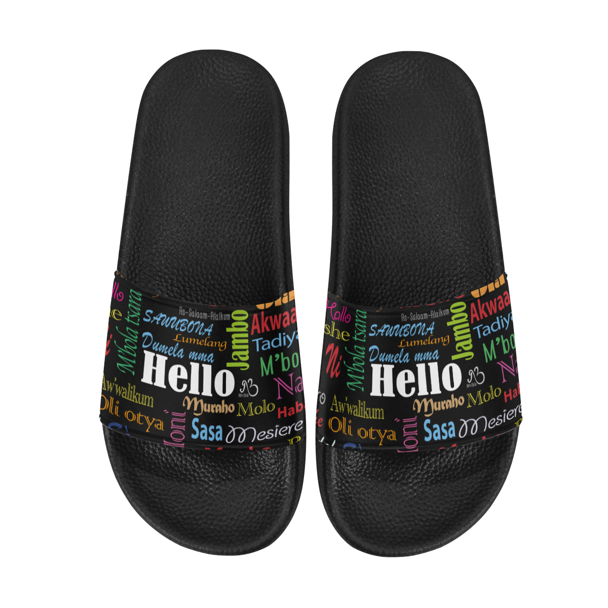 flyersetcinc Hello Print Unisex Slides