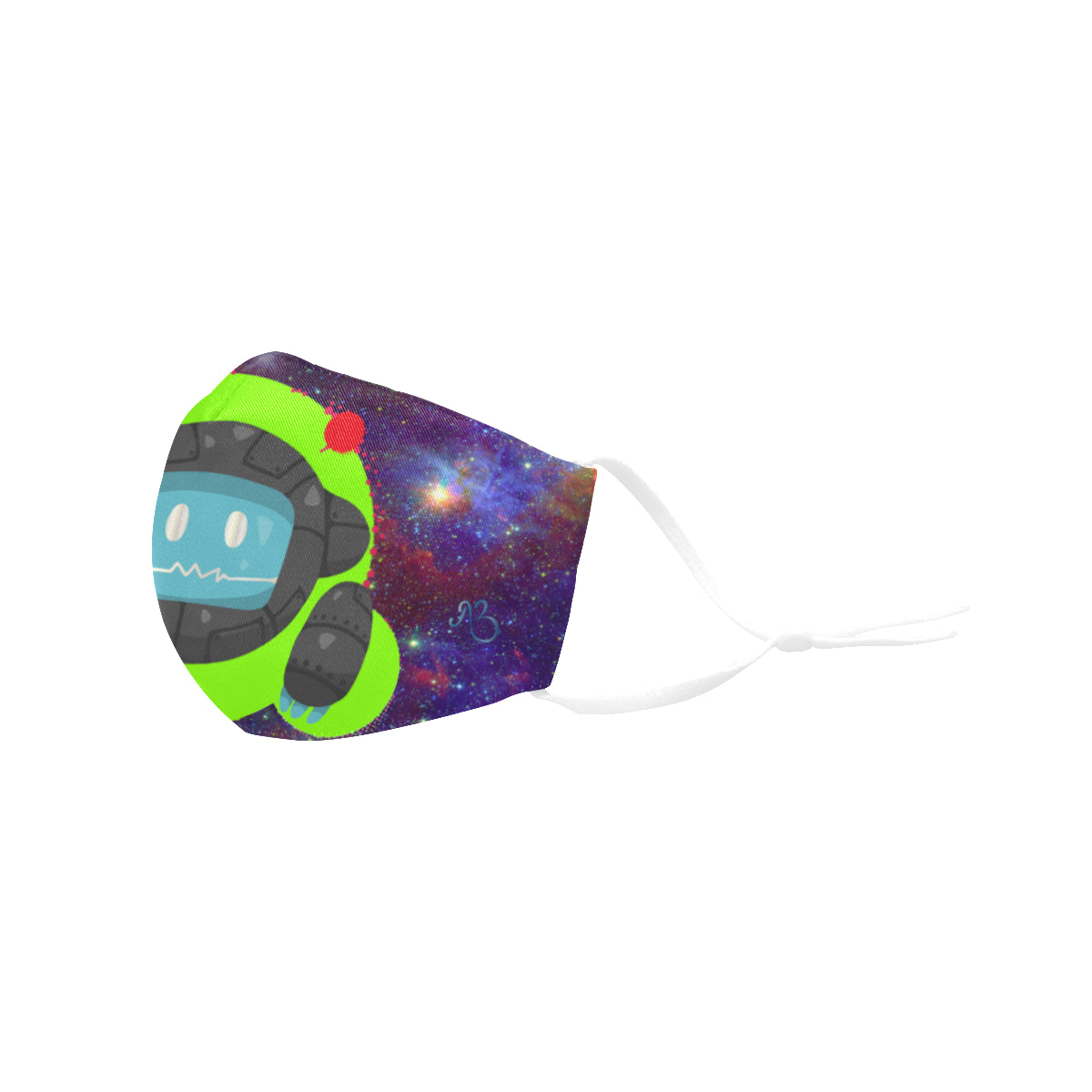 Astronaut Neon Cotton Fabric Face Mask with Filter Slot & Adjustable Strap - Non-medical use (2 Filters Included)