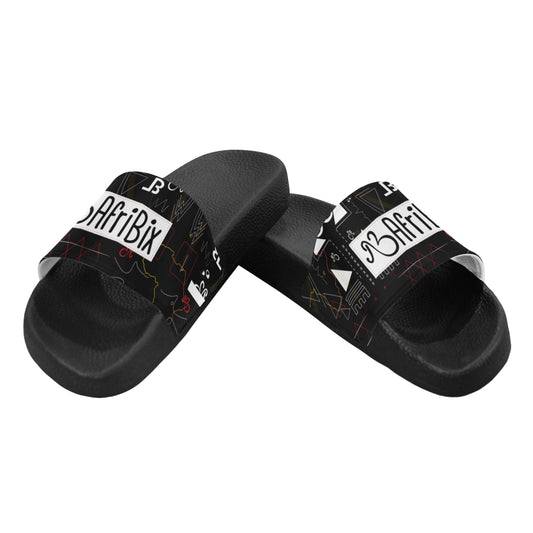 Linear Print Unisex Slides