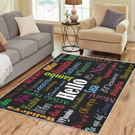 flyersetcinc Hello Print Area Rugs