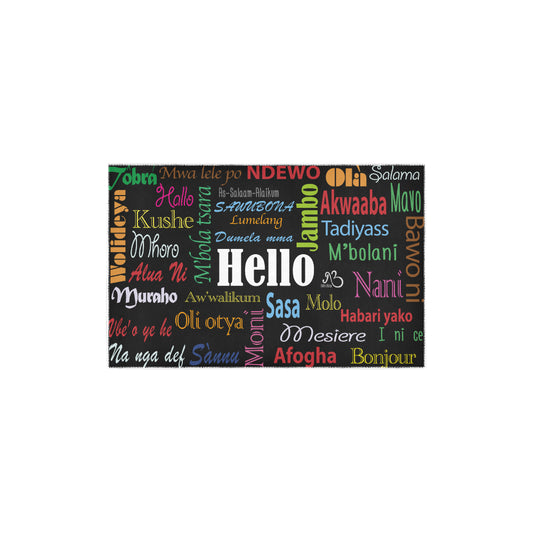 flyersetcinc Hello Print Accent Area Rug