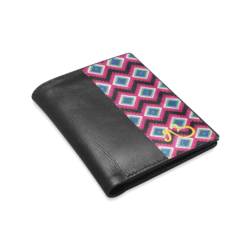 Quad Print Leather Wallet