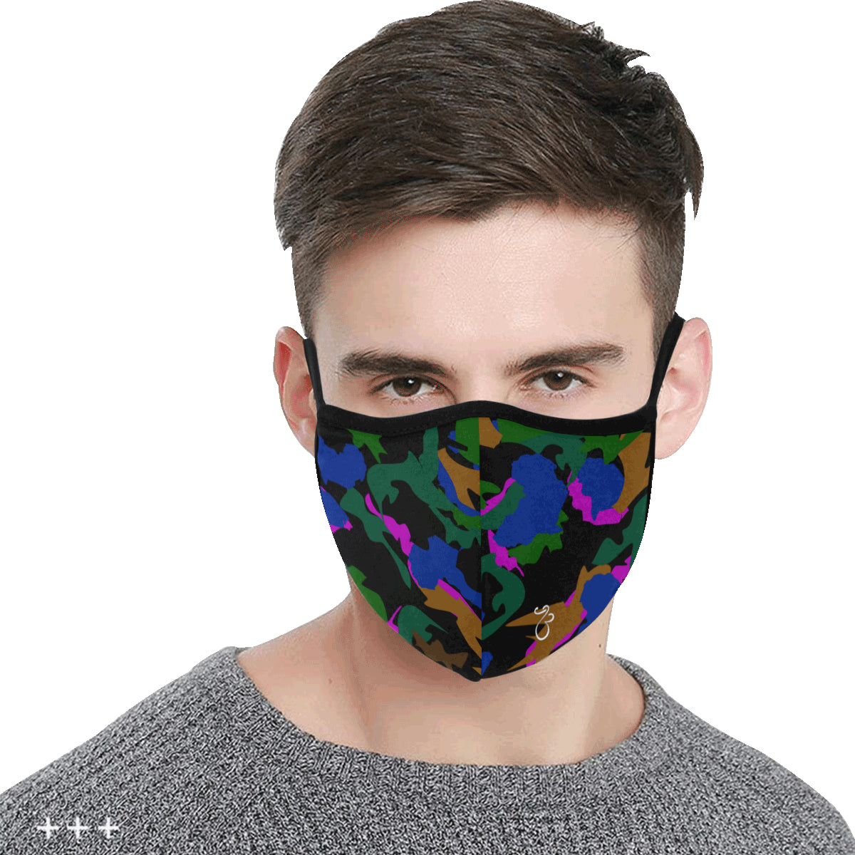 flyersetcinc Leaf Camo Print Cotton Fabric Face Mask with filter slot (30 Filters Included) - Non-medical use