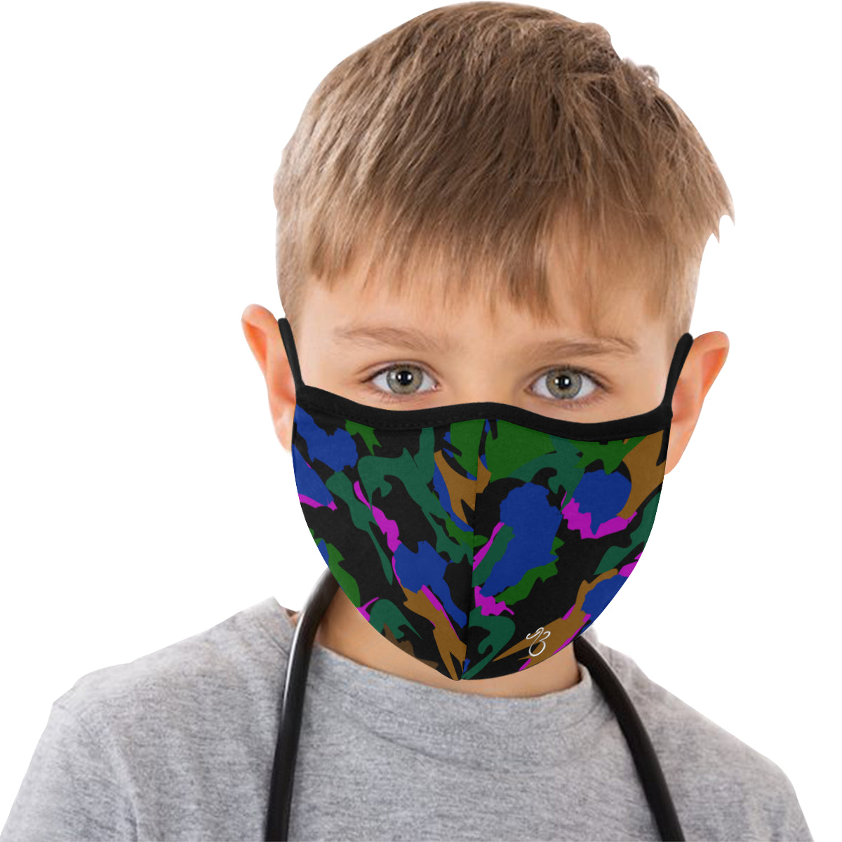 flyersetcinc Leaf Camo Print Cotton Fabric Face Mask with filter slot (30 Filters Included) - Non-medical use