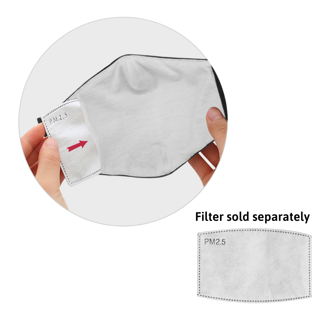 I Need My Space Cotton Fabric Face Mask with Filter Slot & Adjustable Strap (Pack of 5) - Non-medical use