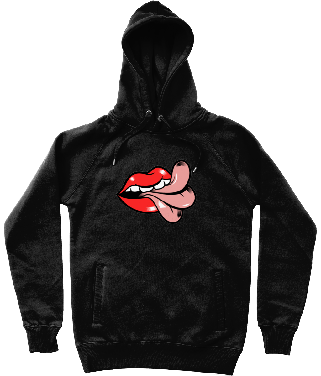 'Cheeky' Graphic Mouth & Tongue Trendy Unisex Pullover Hoodie