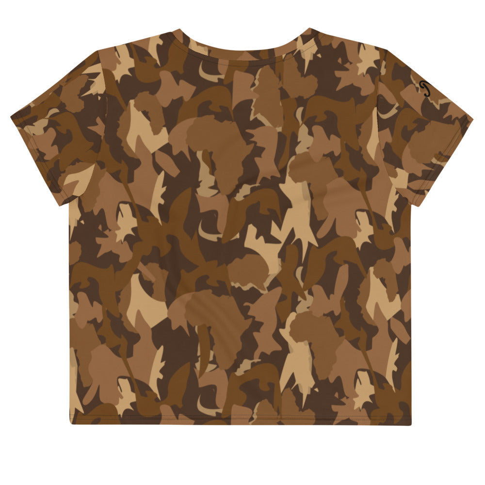 flyersetcinc Camouflage Crop Top Tee - Nude Camo