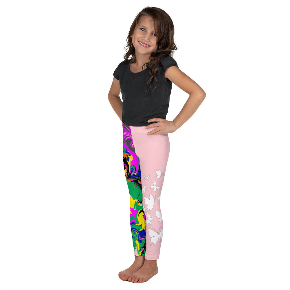 flyersetcinc Marble Camo Print Kid's Leggings