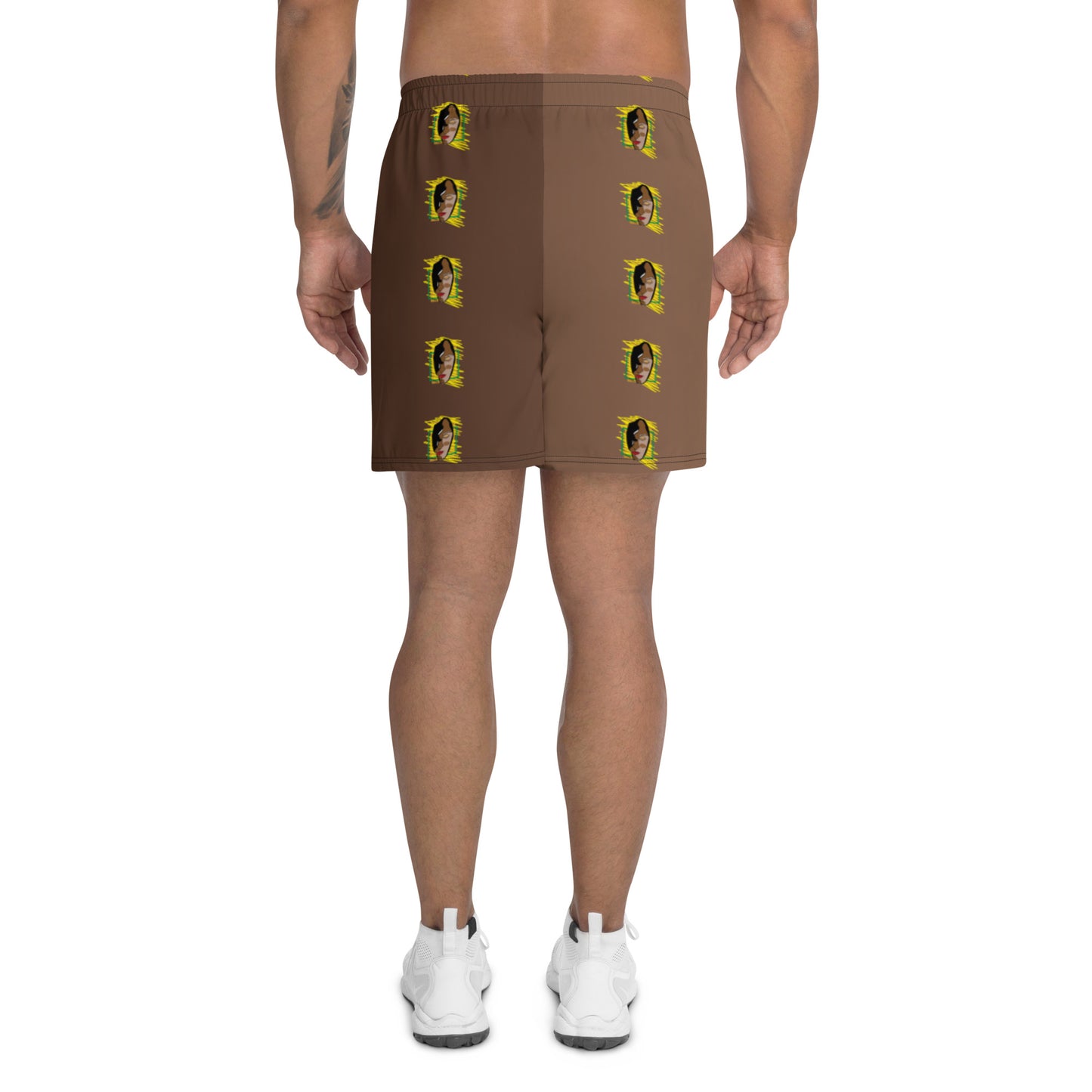 Heritage Print Nude Men's Athletic Long Shorts