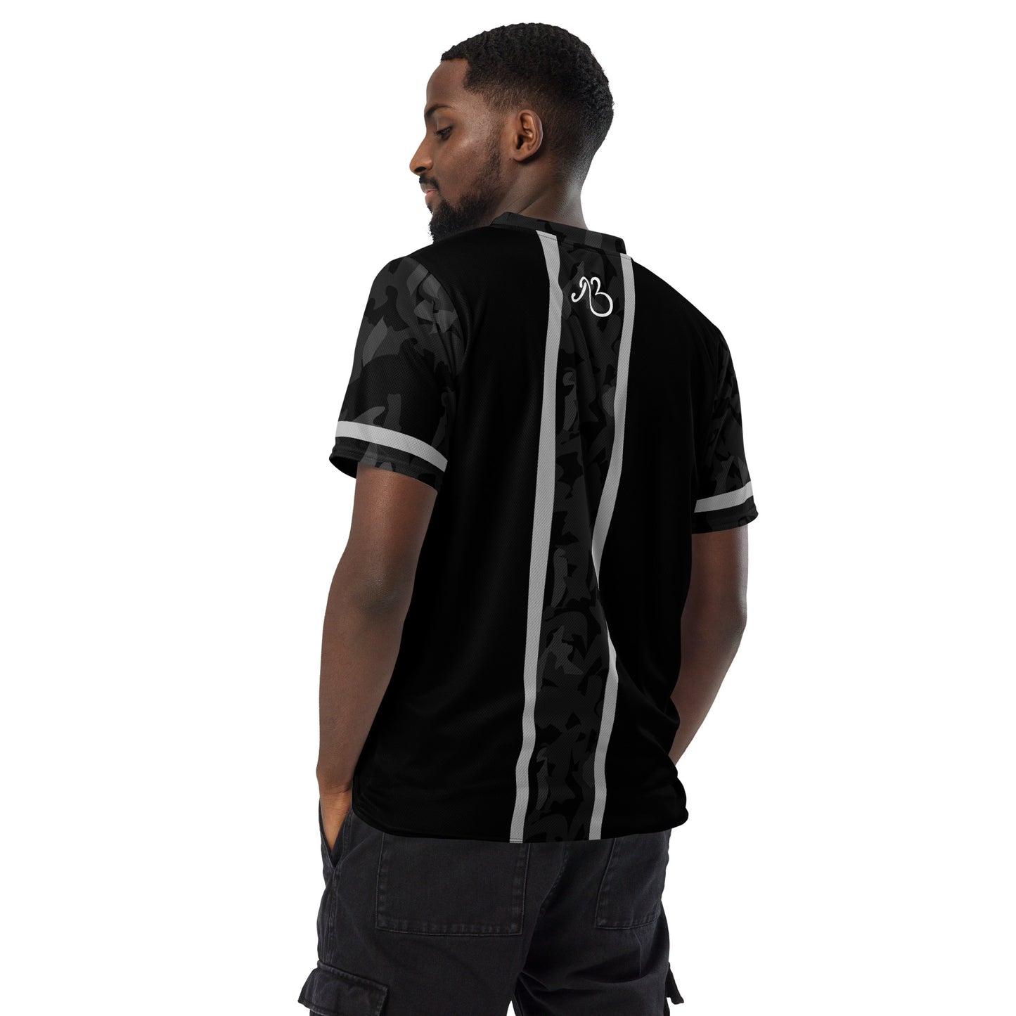 flyersetcinc Camo Recycled Unisex Sports Jersey - Noir