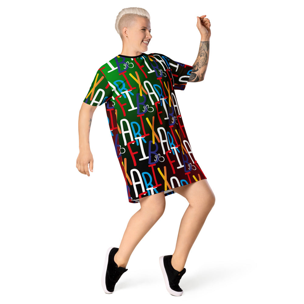 flyersetcinc Collage T-shirt dress