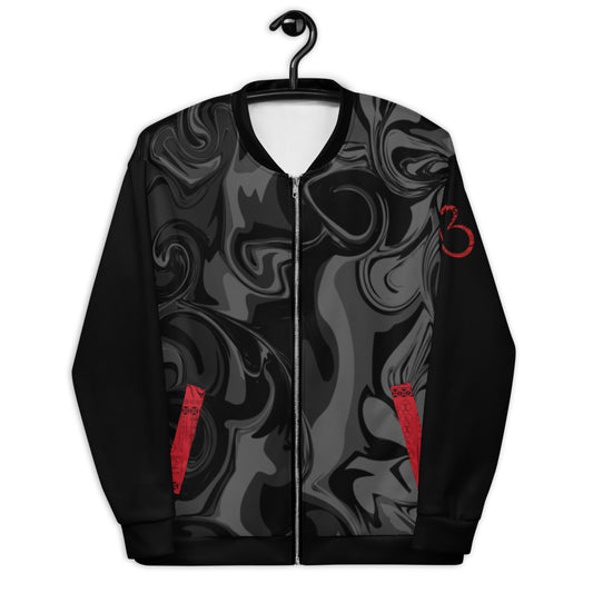 flyersetcinc Marble Unisex Bomber Jacket - Black