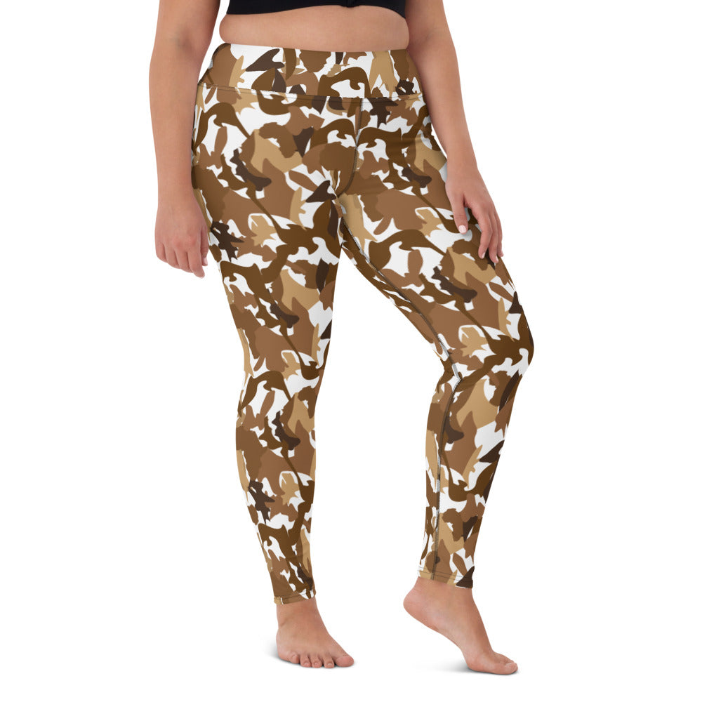 High Waist Leggings - flyersetcinc Nude Camo