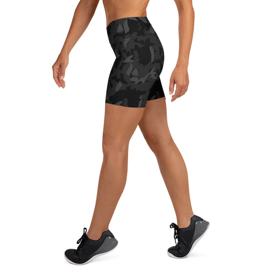 Camouflage Lycra Shorts - flyersetcinc Camo Noir